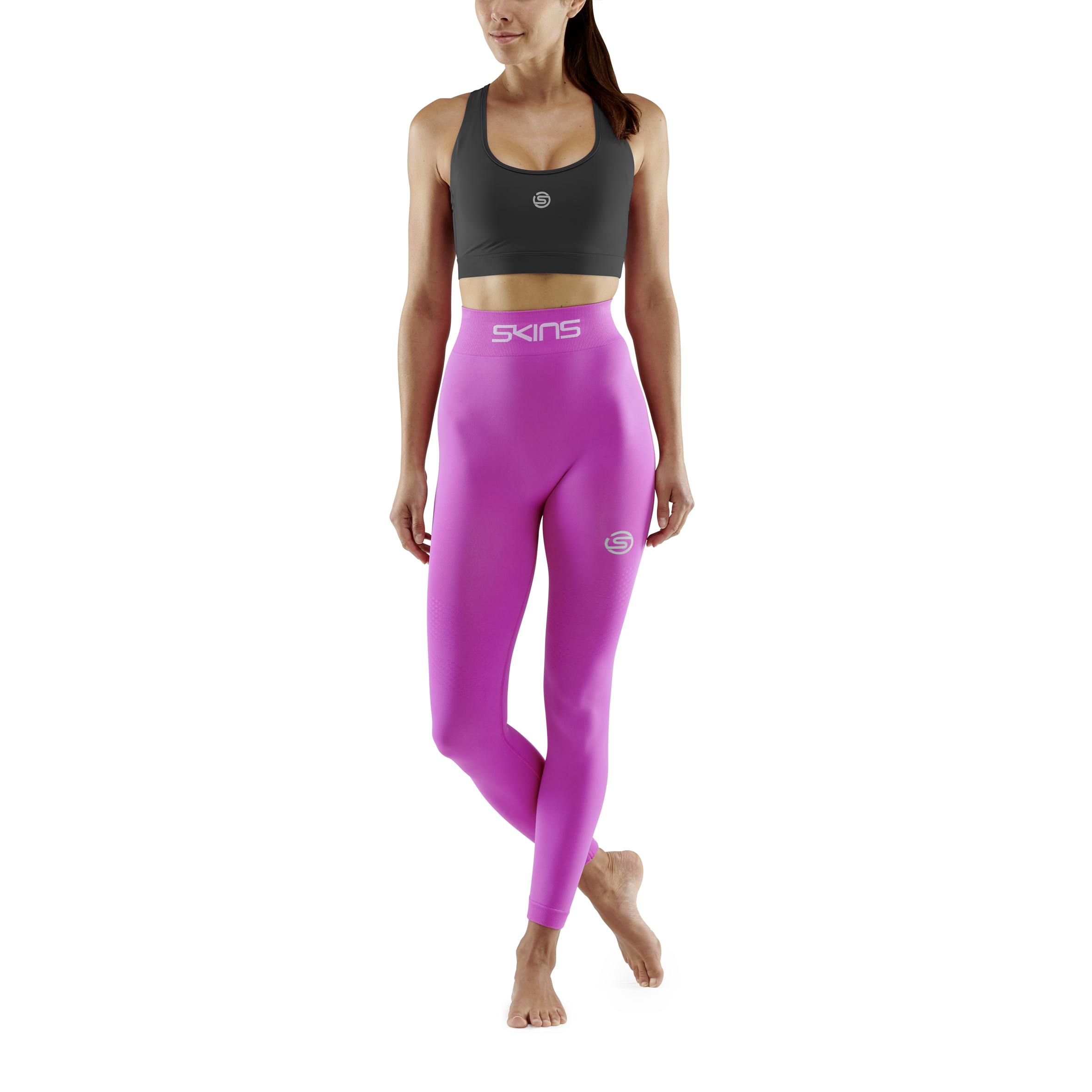 SKINS SERIES-3 Womens Seamless Long Tight Phlox Pink