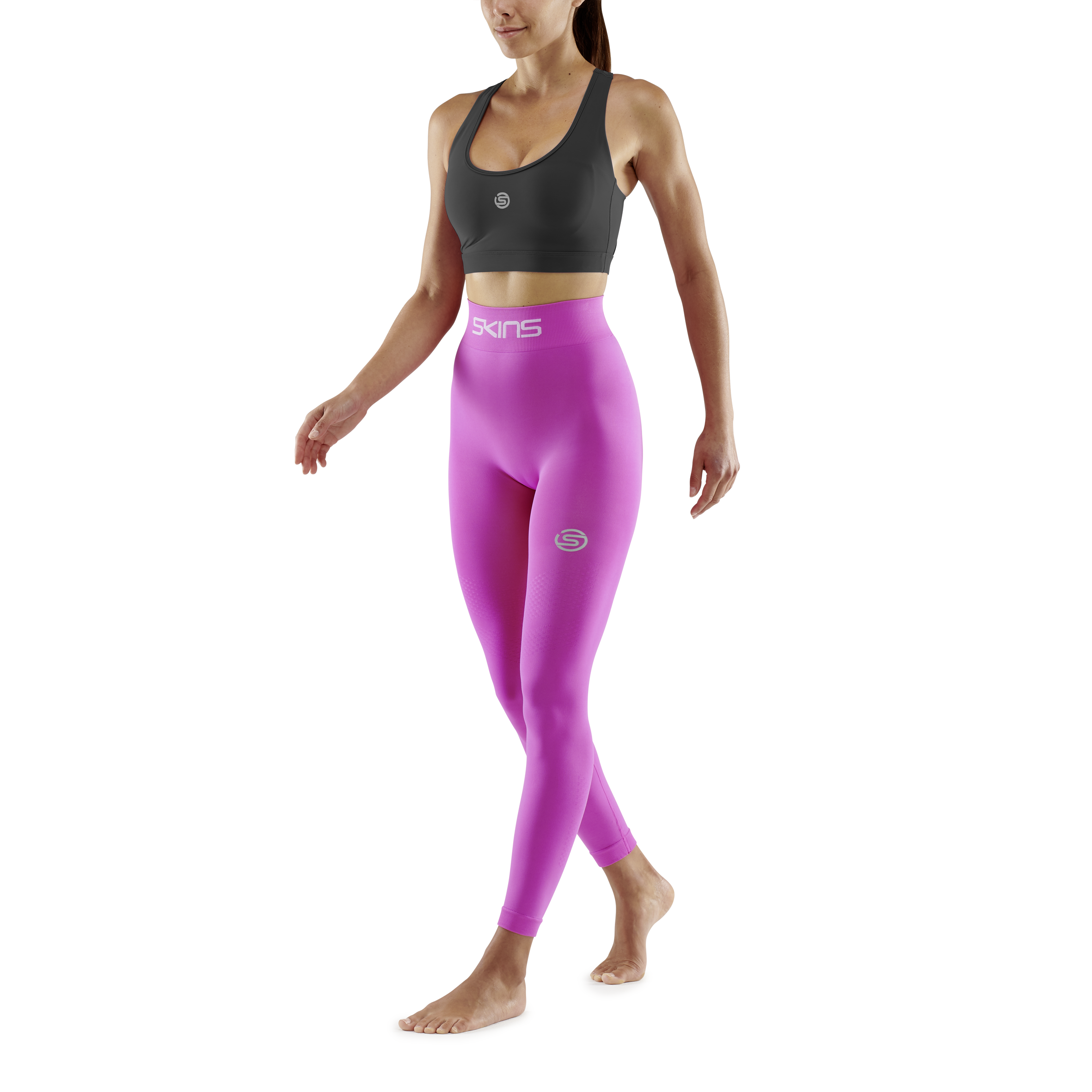 SKINS SERIES-3 Womens Seamless Long Tight Phlox Pink