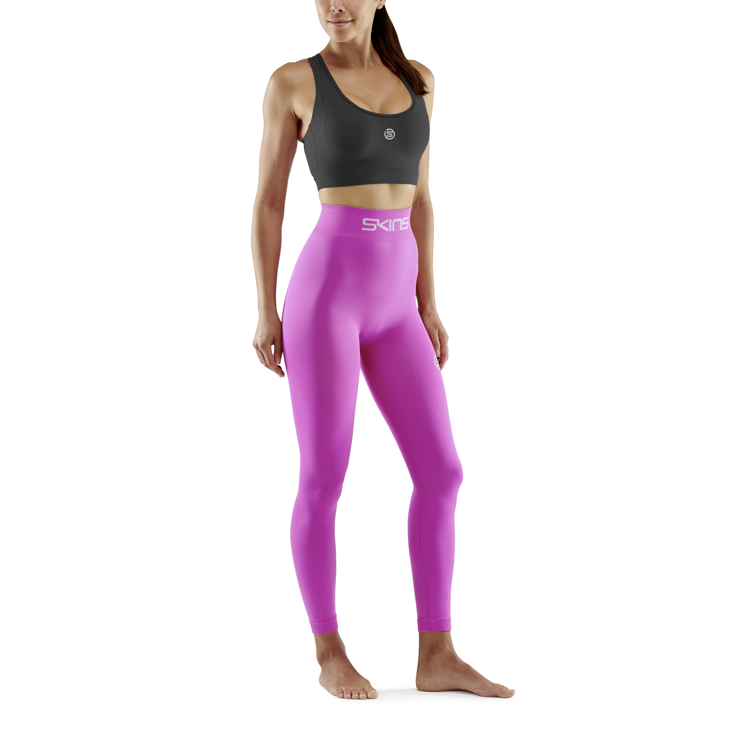 SKINS SERIES-3 Womens Seamless Long Tight Phlox Pink